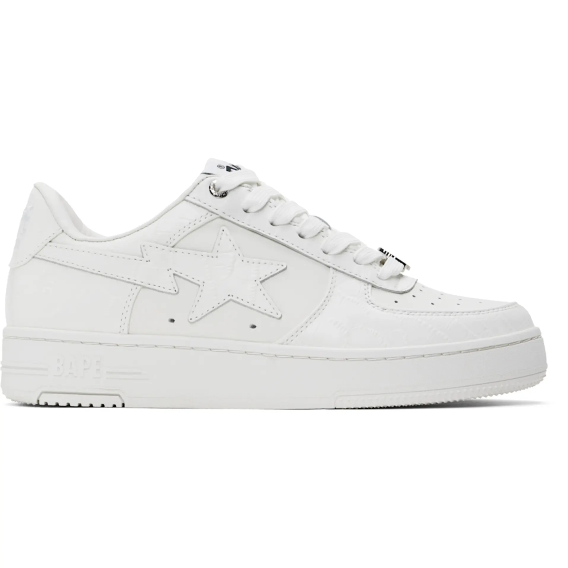 BAPE White 'BAPE' STA #3 Sneakers