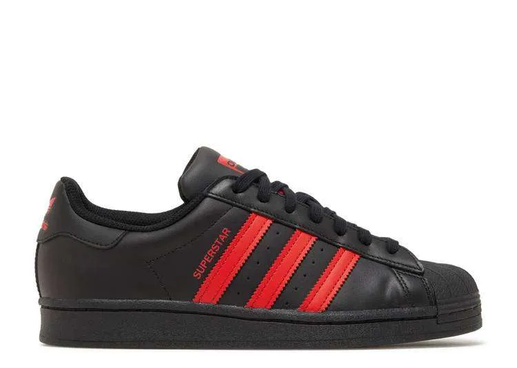 ADIDAS SUPERSTAR 'CORE BLACK VIVID RED'