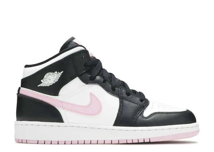 AIR JORDAN 1 MID 'WHITE LIGHT ARTIC PINK'