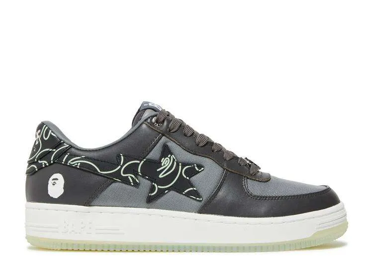 BAPESTA 'TEXT CODE CAMO CHARCOAL'