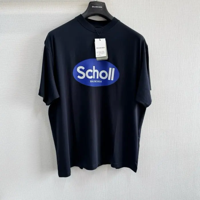 Balenciaga Balenciaga 25fw Scholl Monogram T-Shirt Black - DeluxeSide